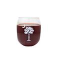 Zees Creations White Palmetto Tree Ever Drinkware Wine Tumbler, 4PK ED1001-PT